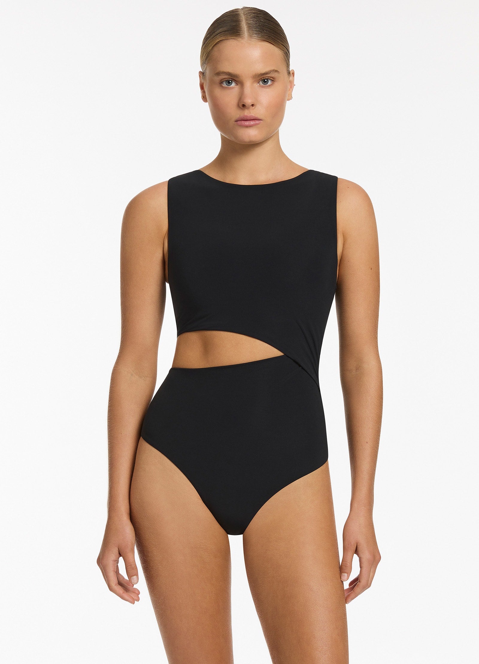 Jetset Cut Out Tank One Piece Swimsuit - Black Sexy Monokini for Women | Perfect for Beach, Pool Party & Summer Vacation