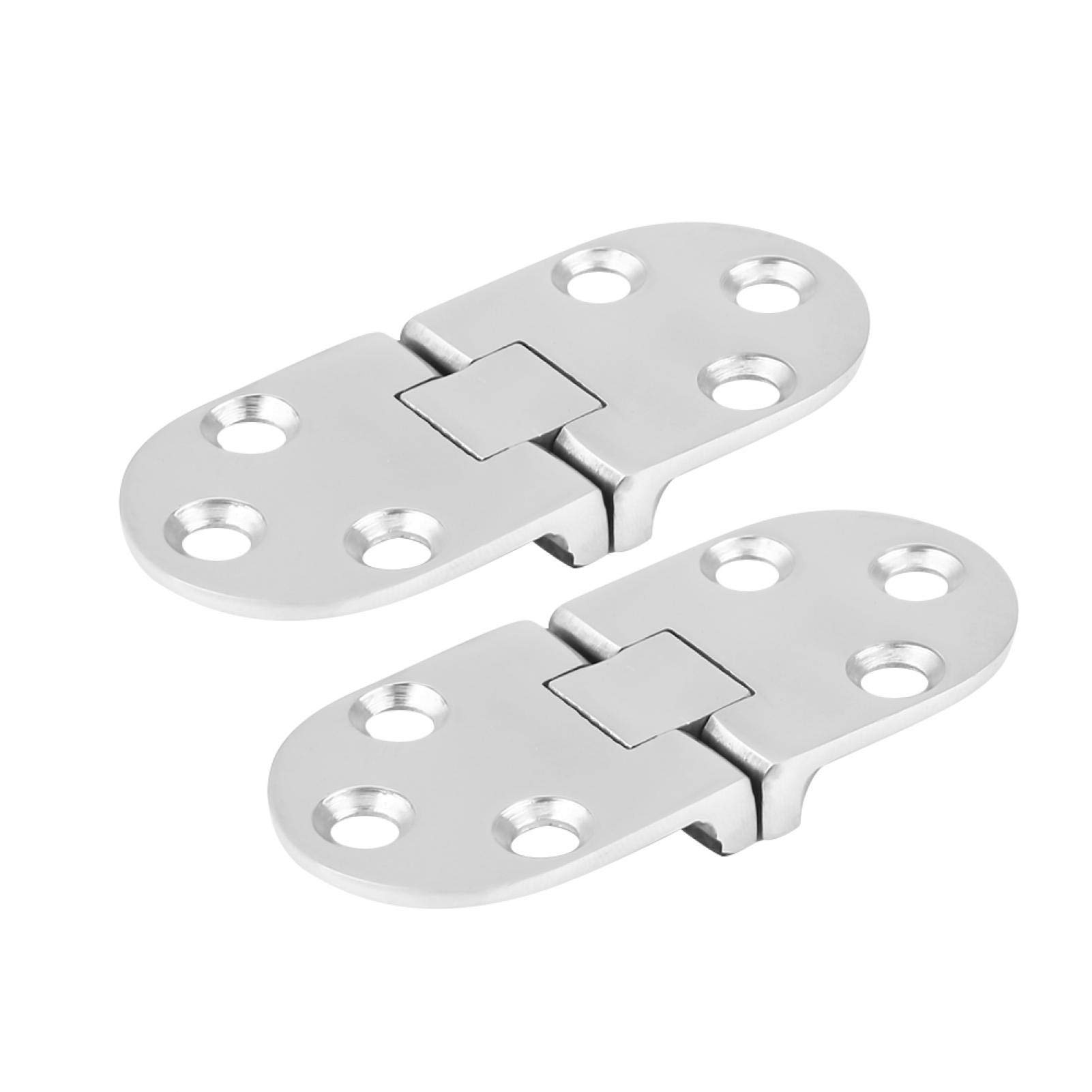 Akozon 2Pcs Stainless Steel Boat Hinges 66x30mm - Marine Grade Cabinet Door Hinges for Boats, RV, Camper & Outdoor Furniture - Corrosion Resistant & Durable Hardware