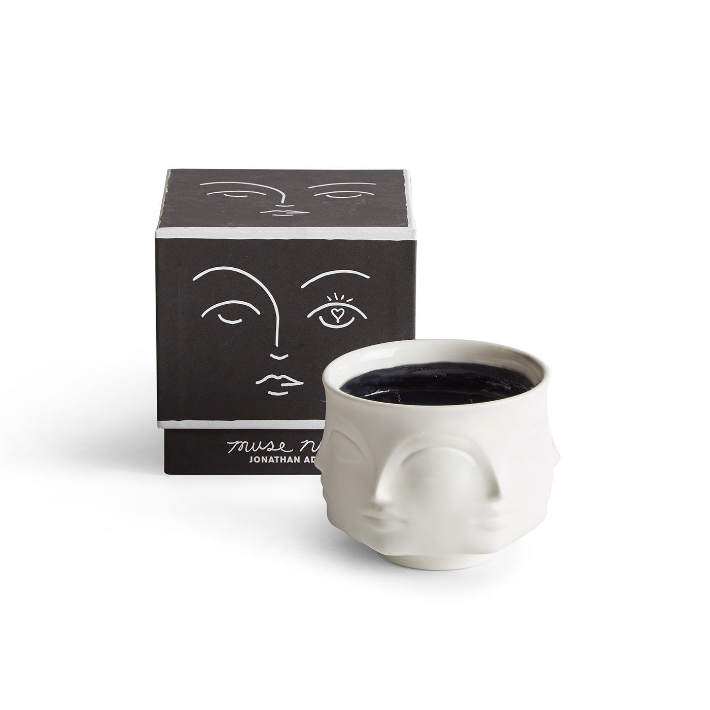 Muse Noir Scented Ceramic Candle - Handmade Luxury Soy Wax Candle for Home Decor, Romantic Gifts & Aromatherapy - Perfect for Bedroom, Bathroom, Living Room Relaxation