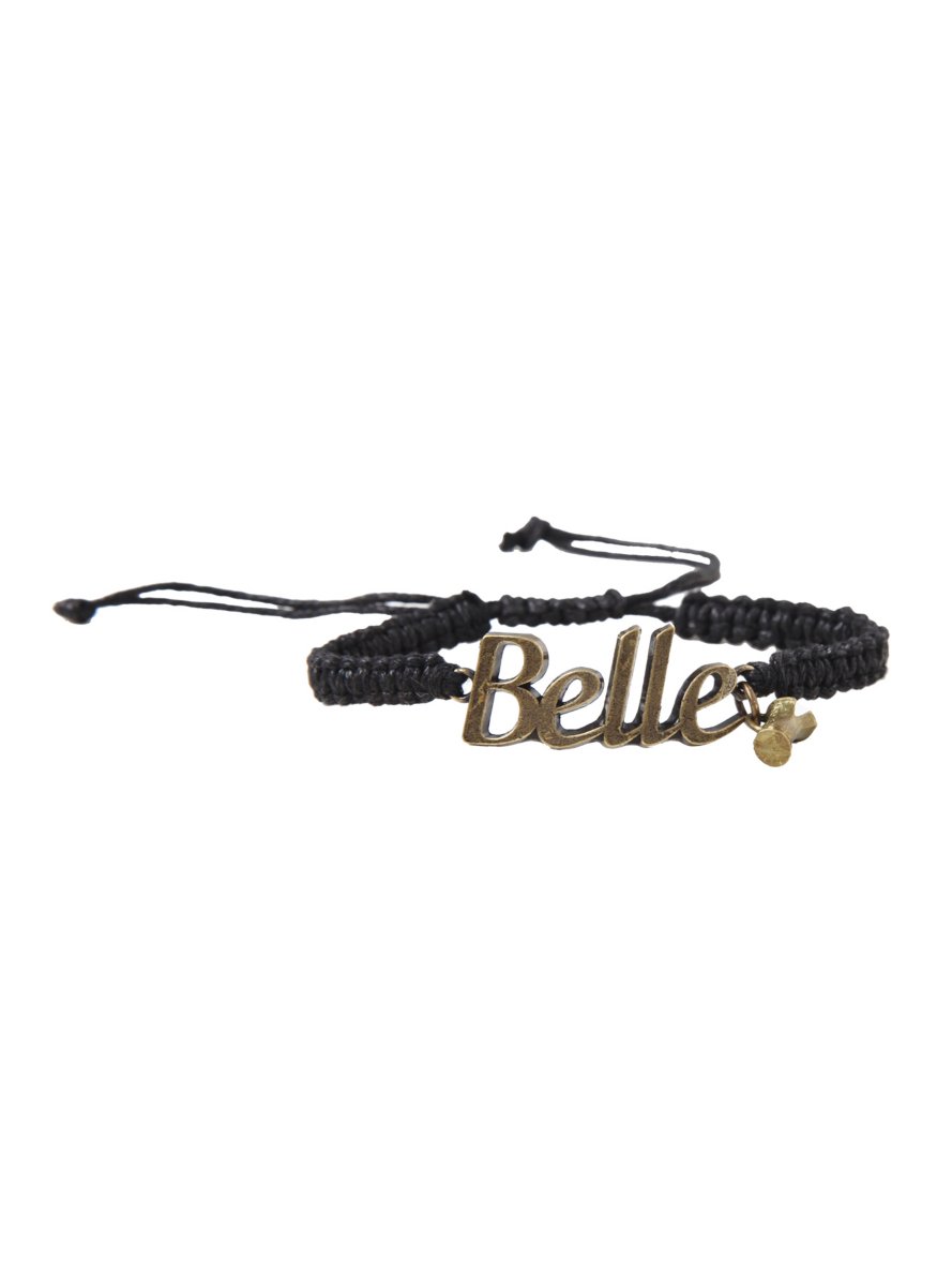 Disney Beauty and The Beast Belle Charm Cord Bracelet - Elegant Fashion Jewelry for Women, Girls - Perfect for Cosplay, Gift, Party, and Daily Wear