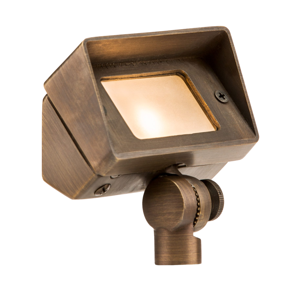 FX CWWLLED35WFLAB C WW Coastal Wall Wash Brass Housing Antique Bronze Finish 183 Lumens MR16 2700K LED Light Fixture - Perfect for Outdoor Patio, Garden, and Landscape Lighting