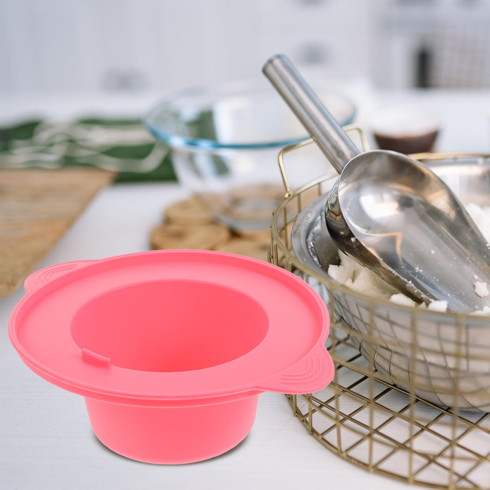 FOMIYES Professional Wax Warmer for Hair Removal - Pink Silicone Liner & Wax Melt Cups, Perfect for Home Waxing, Salon Use, and DIY Beauty Treatments