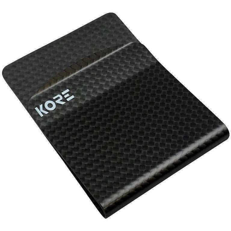 Slim Leather Wallet with Carbon Fiber Money Clip - RFID Blocking, Minimalist Design for Men - Perfect for Everyday Carry, Travel & Business