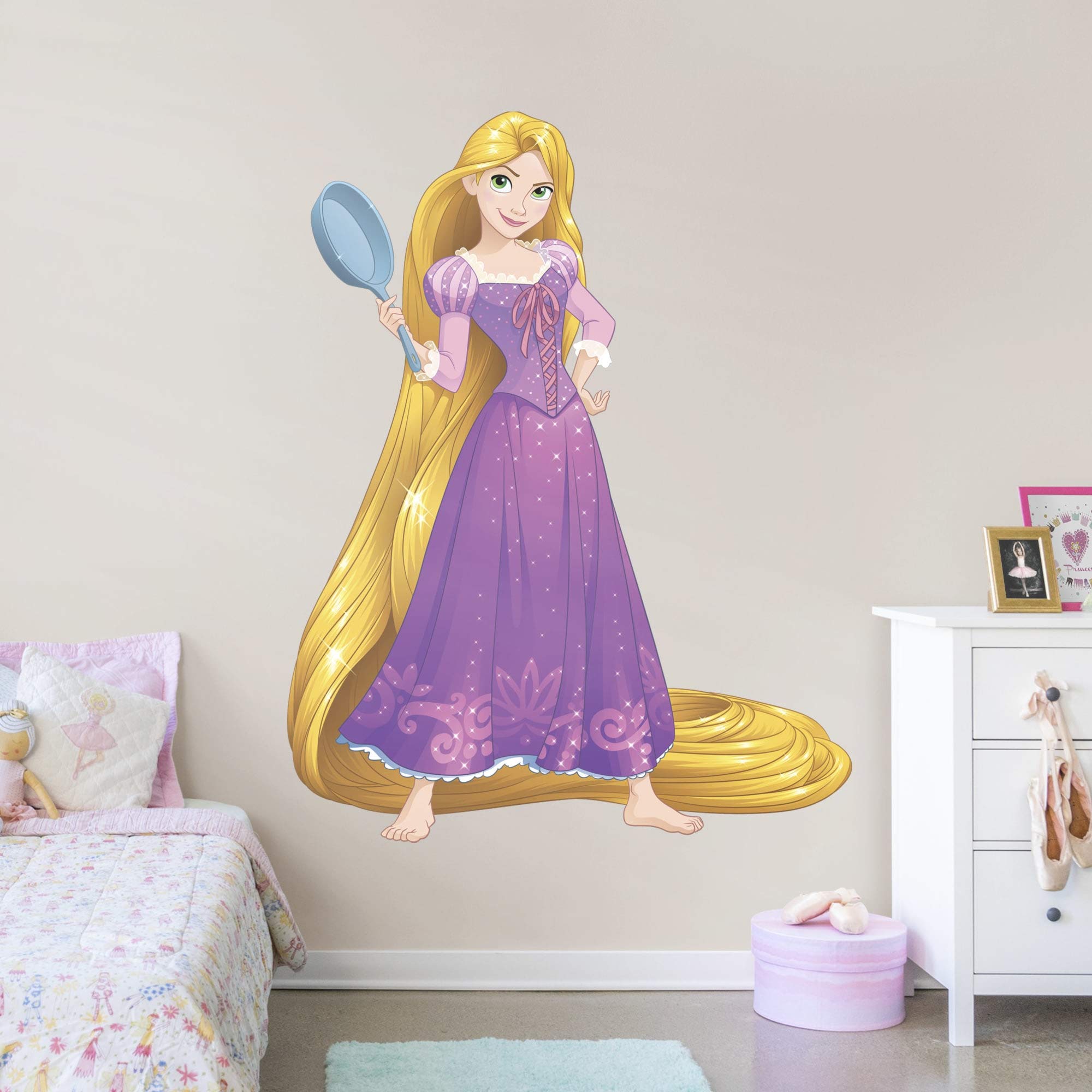 Rapunzel Princess Collection - Officially Licensed Disney Removable Wall Decals for Kids' Room Decor & Nursery Design | Tangled Disney Movie Theme