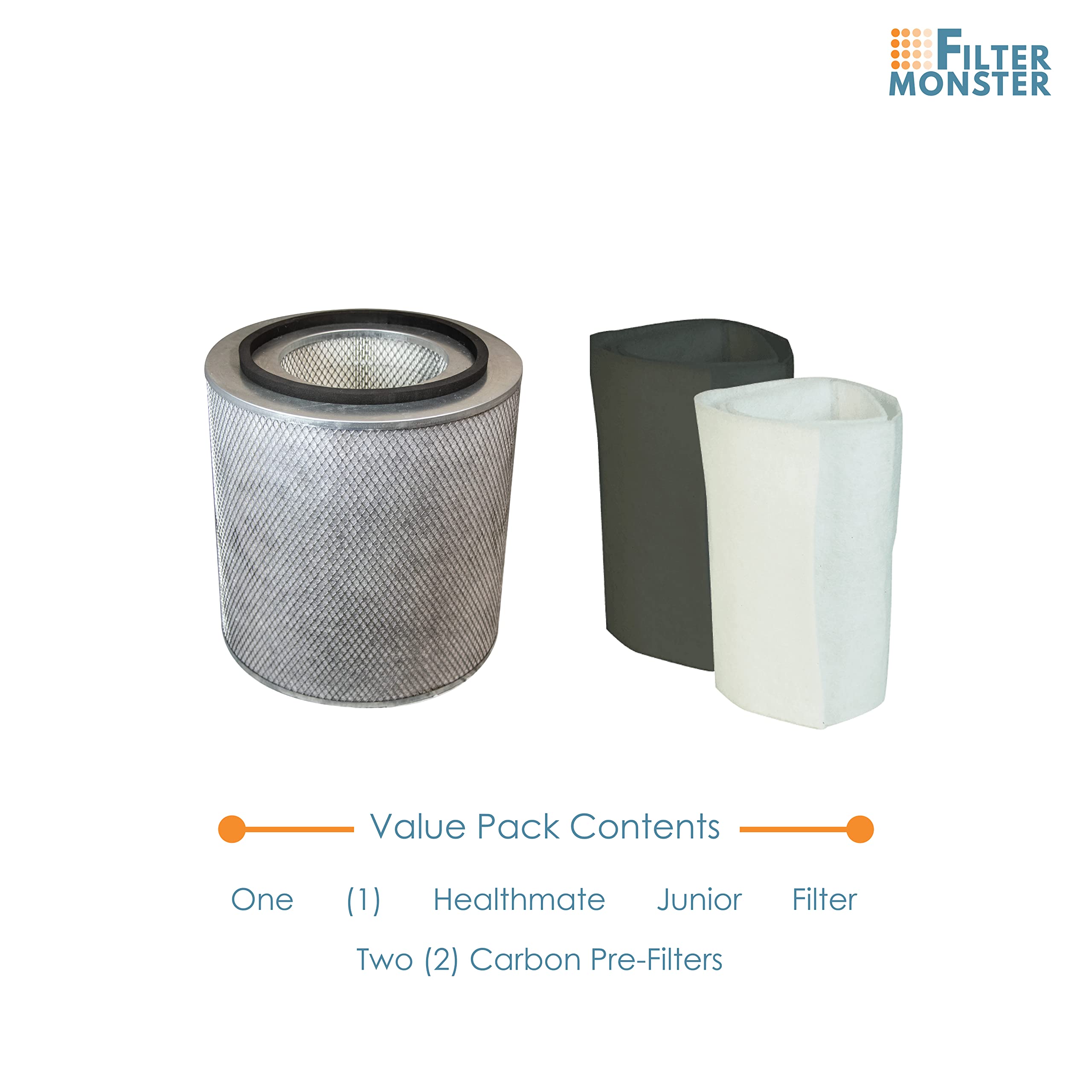 True HEPA Replacement Filter Compatible with Austin Air Healthmate Junior - Includes White Carbon Pre-Filter | Filter-Monster.com | Perfect for Home Air Purification & Allergy Relief
