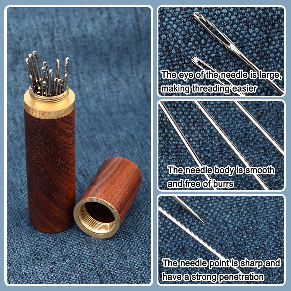 20 PCS Large Eye Sewing Needles Set - 3 Sizes Stainless Steel Weaving Needles with Needle Case for Hand Stitching, Embroidery, Quilting & DIY Craft Projects | Perfect for Fabric, Yarn, Leather & Cross Stitch Work