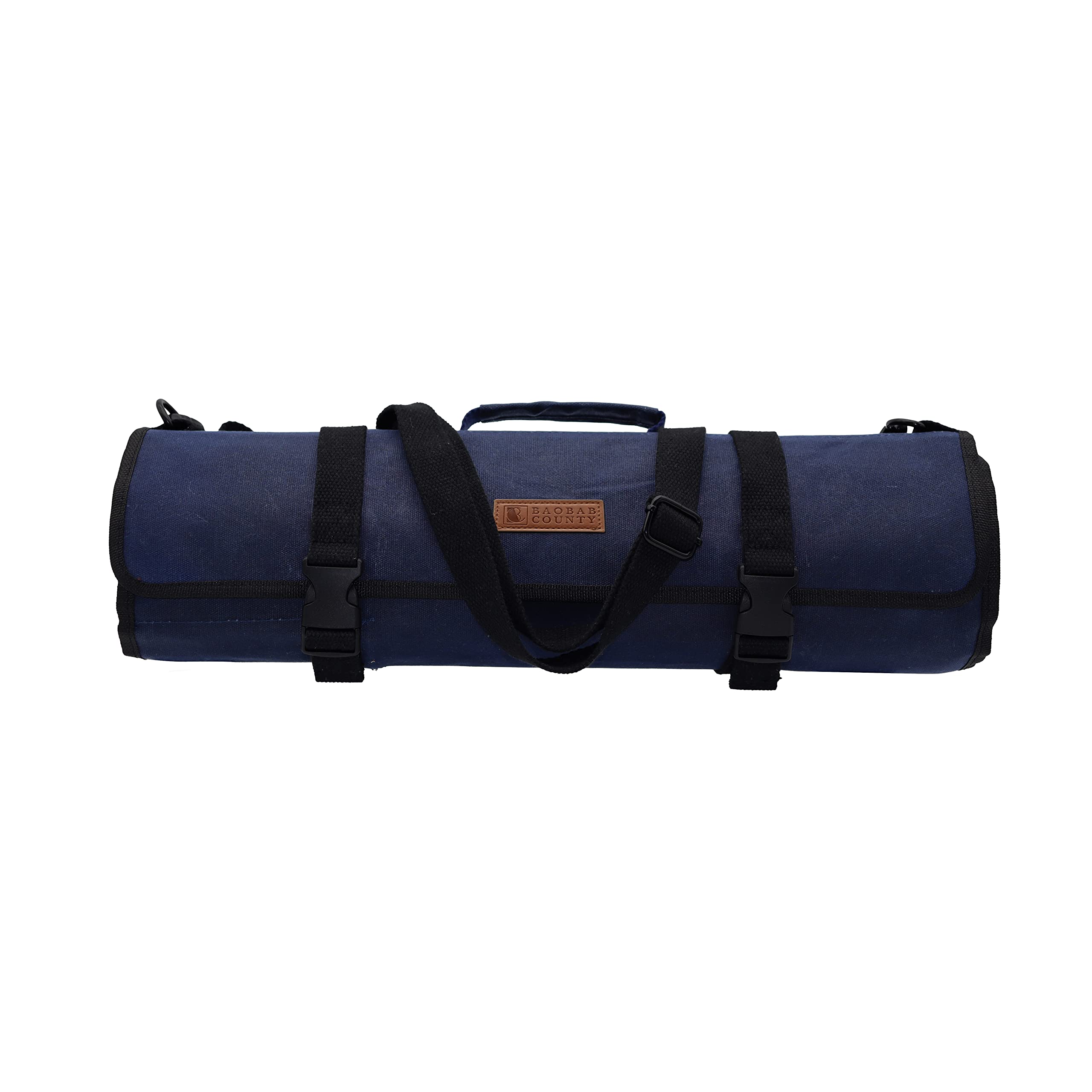 Professional Knife Roll Bag for Chefs - Durable & Stylish Navy Blue Knife Storage Case - Perfect for Culinary School, Kitchen, Travel & BBQ