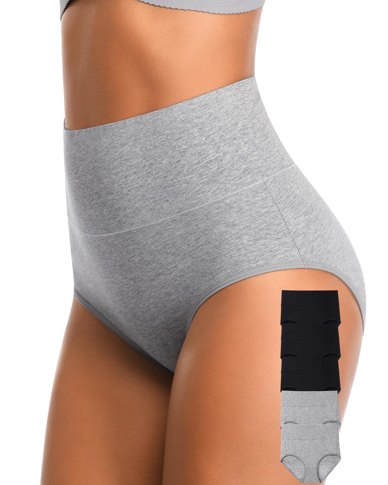 CULAYII Women's High Waisted Cotton Underwear - Tummy Control Panties, Breathable Full Coverage Postpartum Briefs for Comfort & Shapewear - Perfect for Maternity, Everyday Wear & Post-Surgery Recovery