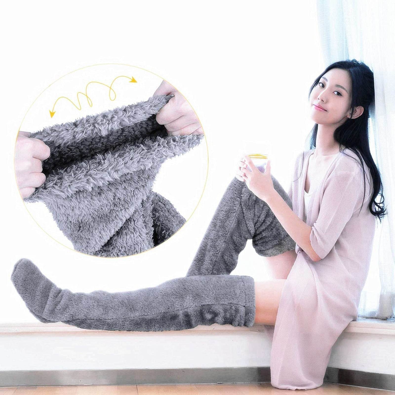 Ultra Soft Comfy Cozy Socks for Women & Men - Warm Winter Fuzzy Slipper Socks for Home, Office & Travel - Perfect Gift Idea