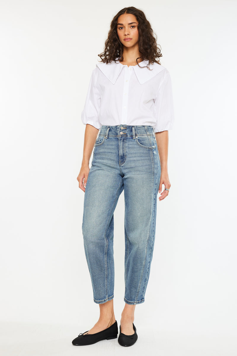 Jane Ultra High Rise Slim Barrel Jeans for Women - Stretch Denim Skinny Jeans with Comfortable Waistband | Perfect for Casual Wear, Office & Night Out