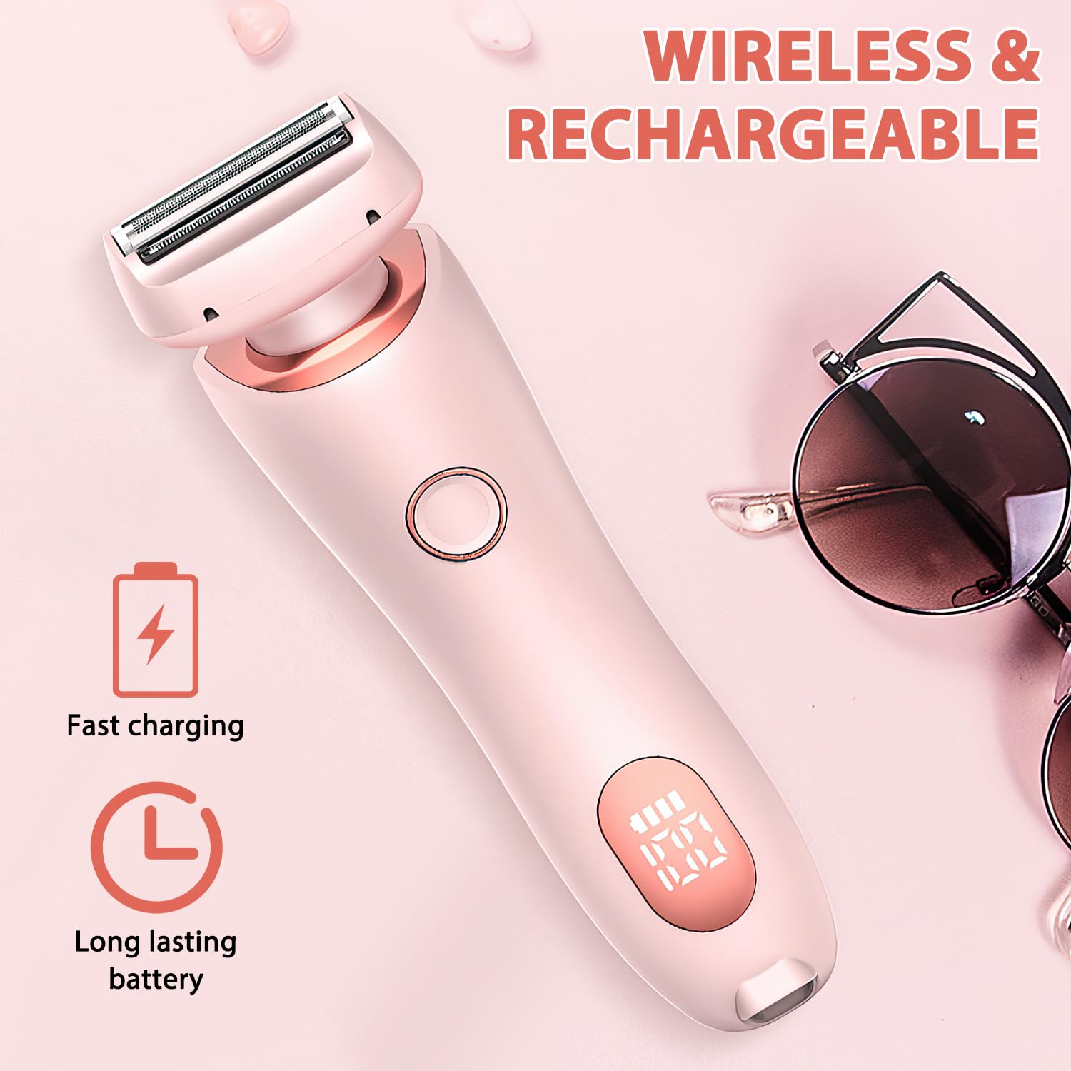 Dusk Razor for Women - 2 in 1 Electric Shaver & Bikini Trimmer, Waterproof Wet/Dry Use, Silk Glide Technology for Smooth Shaving - Perfect for Travel, Gym & Everyday Personal Grooming (Blue)