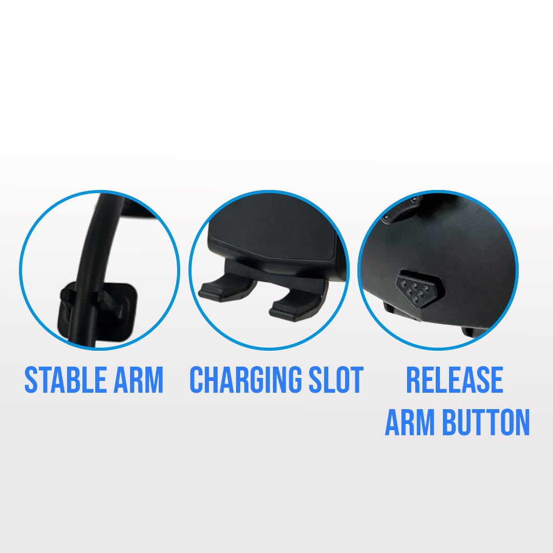 Long Neck Anti-Shake Car Phone Mount Holder - Universal Smartphone Stand for Windshield & Dashboard with Strong Suction Cup - Compatible with iPhone, Samsung, Google Pixel - Perfect for GPS Navigation & Hands-Free Driving