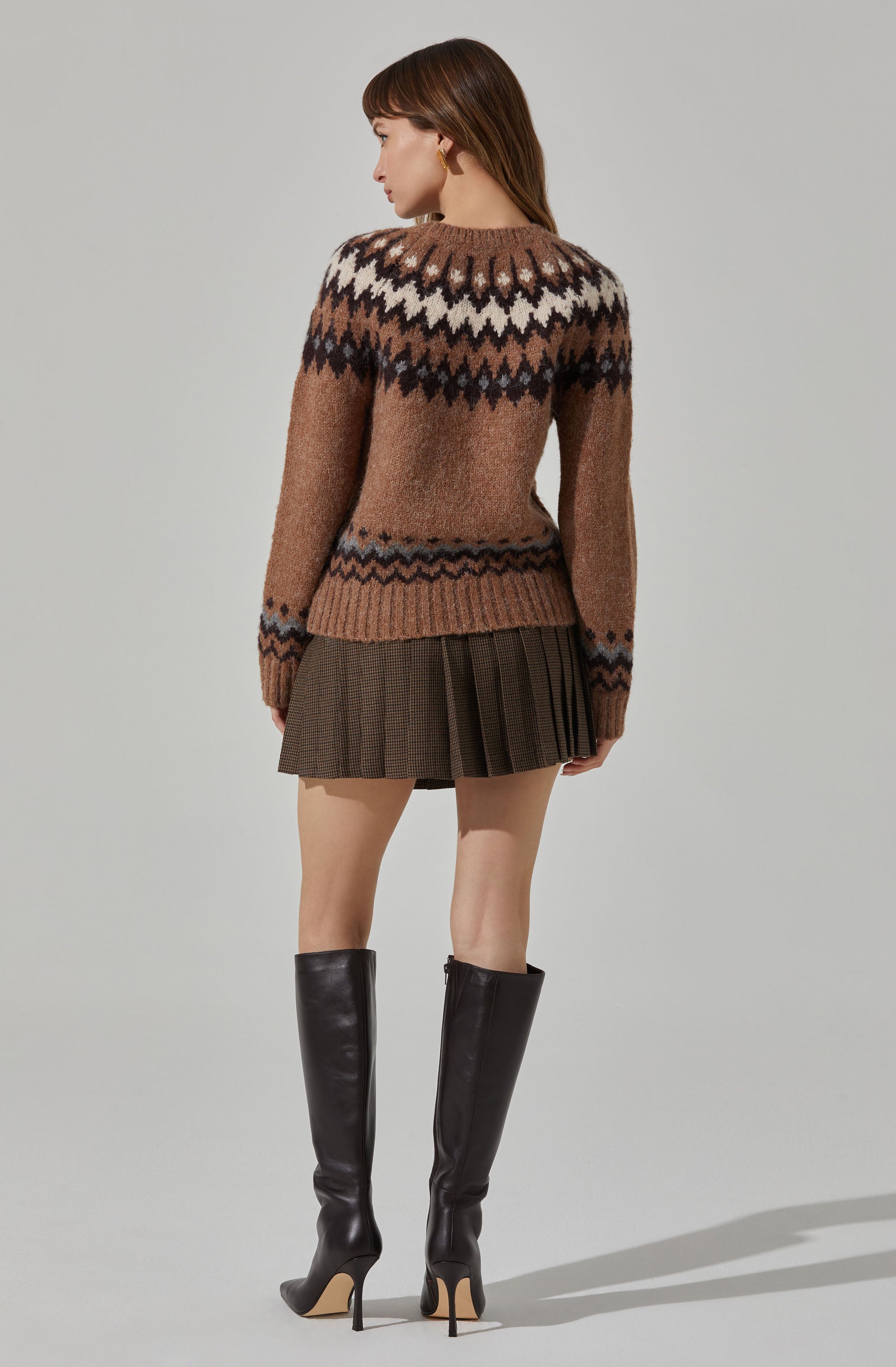 Feyre Fair Isle Sweater Women's Knitwear - Cozy Nordic Christmas Winter Pullover for Holiday Parties & Casual Outings