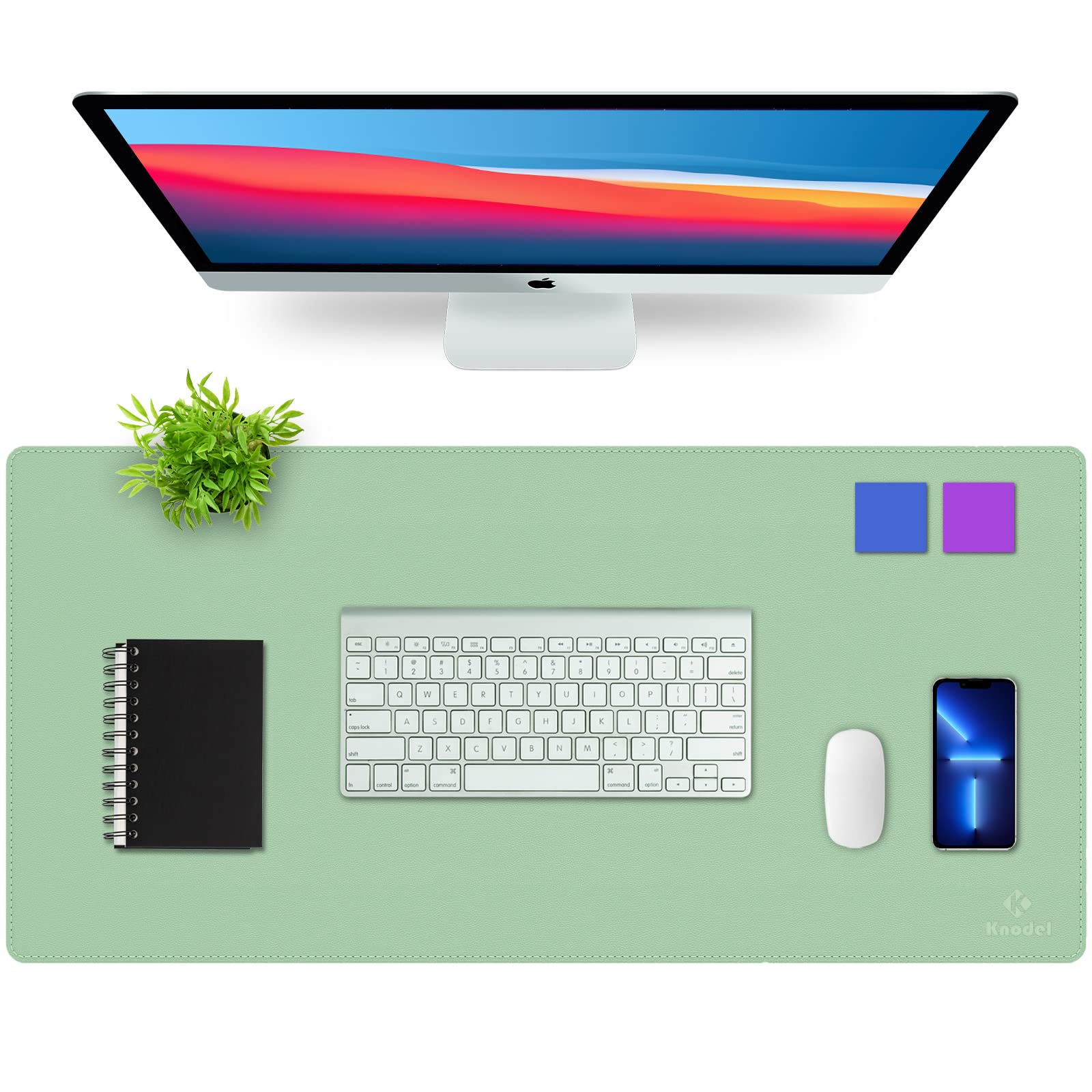 Premium Dual-Sided PVC Leather Desk Mat - Waterproof Office Blotter Pad (35.4