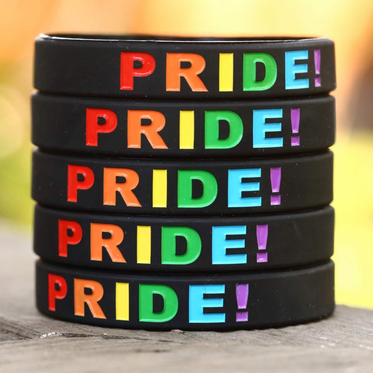 Pride Wristband Set - 2 to 100 Rainbow Bracelets for LGBTQ+ Support, Events & Fundraisers | Bulk Pack for Pride Parades, Parties & Awareness Campaigns