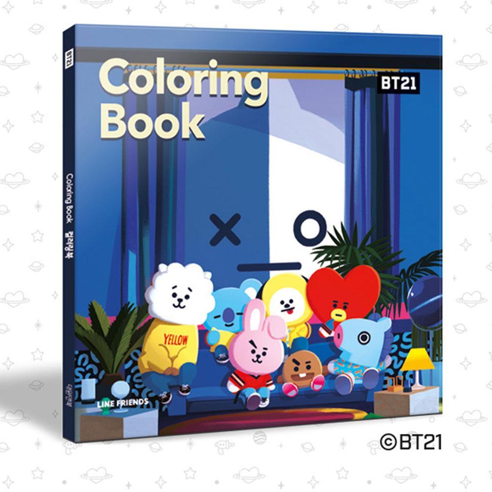 BT21 Coloring Book for Kids & Adults - Creative Art Therapy & Stress Relief | Perfect for Home, School & Travel Activities