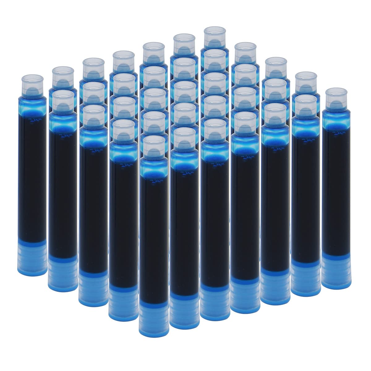 35 PCS Fountain Pen Ink Cartridges - 3.4mm Bore Diameter Calligraphy Pen Refills in Light Blue | Perfect for Handwriting, Journaling & Artistic Lettering