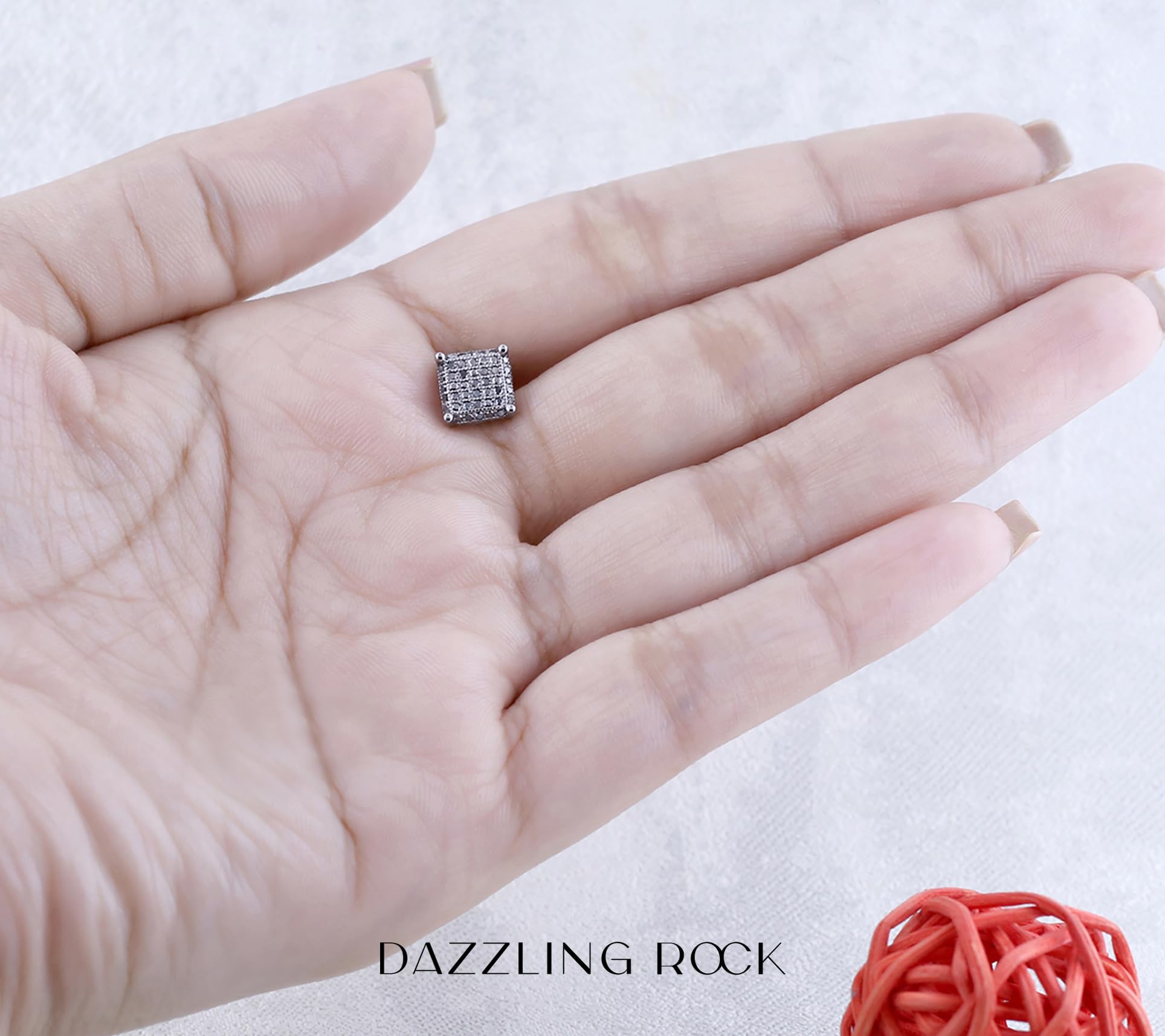 Dazzlingrock Collection 0.25 Carat Round Diamond Cubic Zirconia Stud Earrings for Women & Men - 925 Sterling Silver Black & Blue Plated - Perfect for Parties, Weddings & Everyday Wear