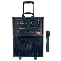 300W Portable VHF Wireless PA System with MP3/WMA Decoder, USB Input & Rechargeable Battery - Perfect for Outdoor Events, Parties, and Public Announcements