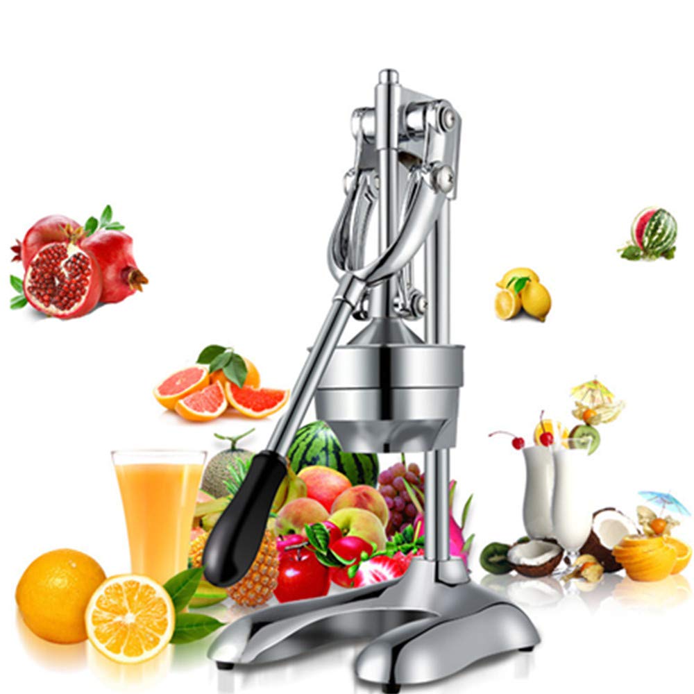 Premium Stainless Steel Manual Citrus Juicer - Heavy Duty Hand Press for Lemon, Orange, Pomegranate - Portable Kitchen Gadget for Home & Commercial Use (Silver) | Perfect for Fresh Juice, Cocktails & Healthy Drinks