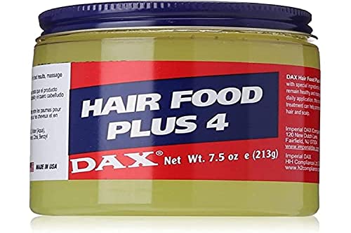 Dax Hair Food Pomade - 7.5 oz for Men & Women - Strong Hold, Shine & Conditioning - Perfect for Styling, Waves, Curls & Frizz Control - Salon Quality Hair Care Product