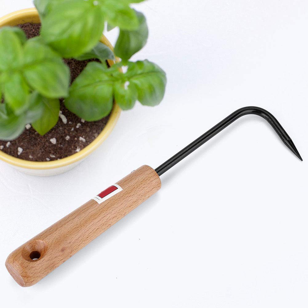 Eastbuy Bonsai Root Hook - Premium Manganese Steel Gardening Tool with Ergonomic Wooden Handle for Pruning and Repotting | Perfect for Bonsai Care, Plant Transplanting, and Garden Maintenance