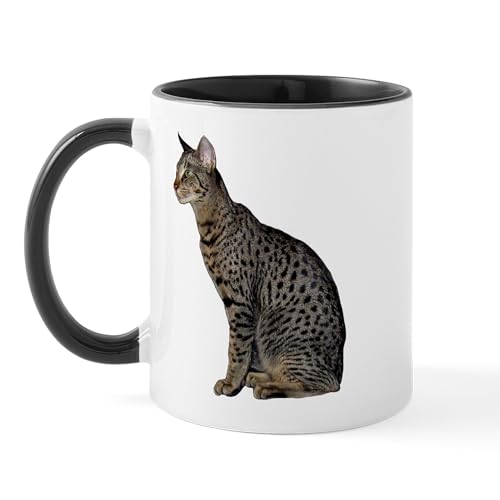 White/Black Inside - Savannah Cat Mug