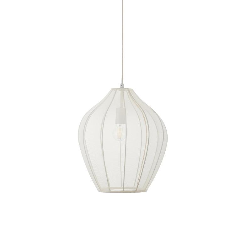 Modern Beau Mesh Pendant Light - Sleek Industrial Chandelier for Kitchen Island, Dining Room & Bedroom Lighting - Adjustable Hanging Fixture with Metal Cage Design