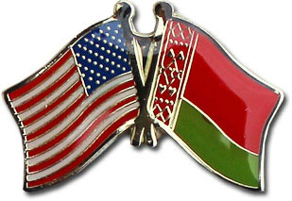 USA American Belarus Country Friendship Flag Bike Motorcycle Hat Cap Lapel Pin - Durable Quality Flags for Cycling, Motorcycle Rides & Patriotic Events