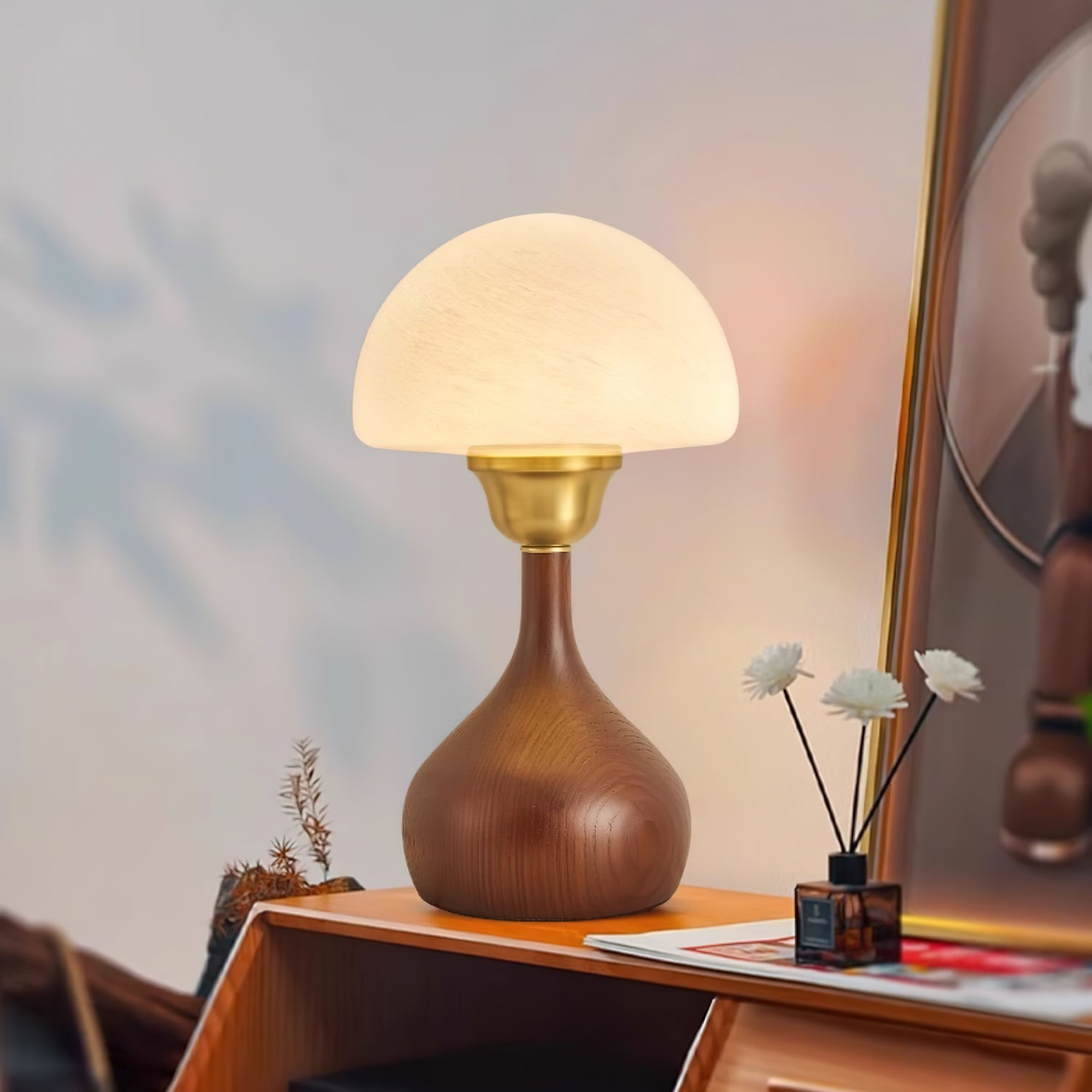 Alice Table Lamp - Modern LED Bedside Lamp with Touch Control & USB Port - Perfect for Bedroom, Living Room, and Office Lighting