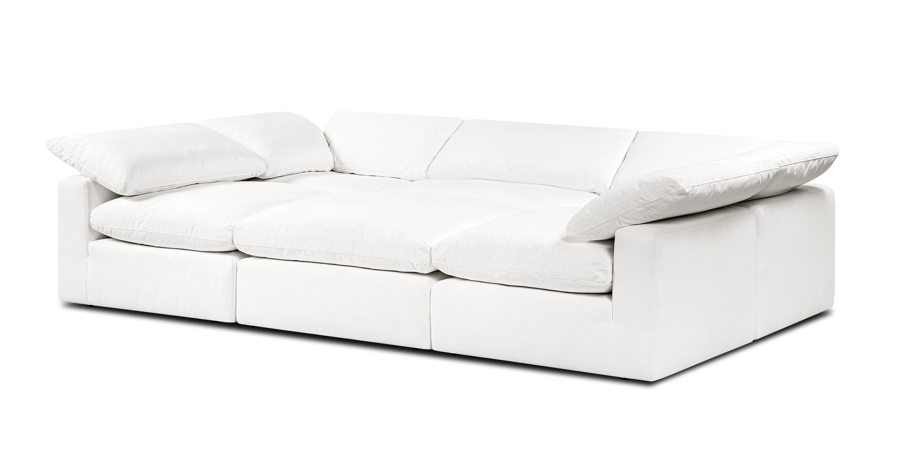 6-Seat Aspen Modular Sectional Sofa - Modern L-Shaped Pit Group with Reversible Chaise for Living Room, Family Room, or Basement