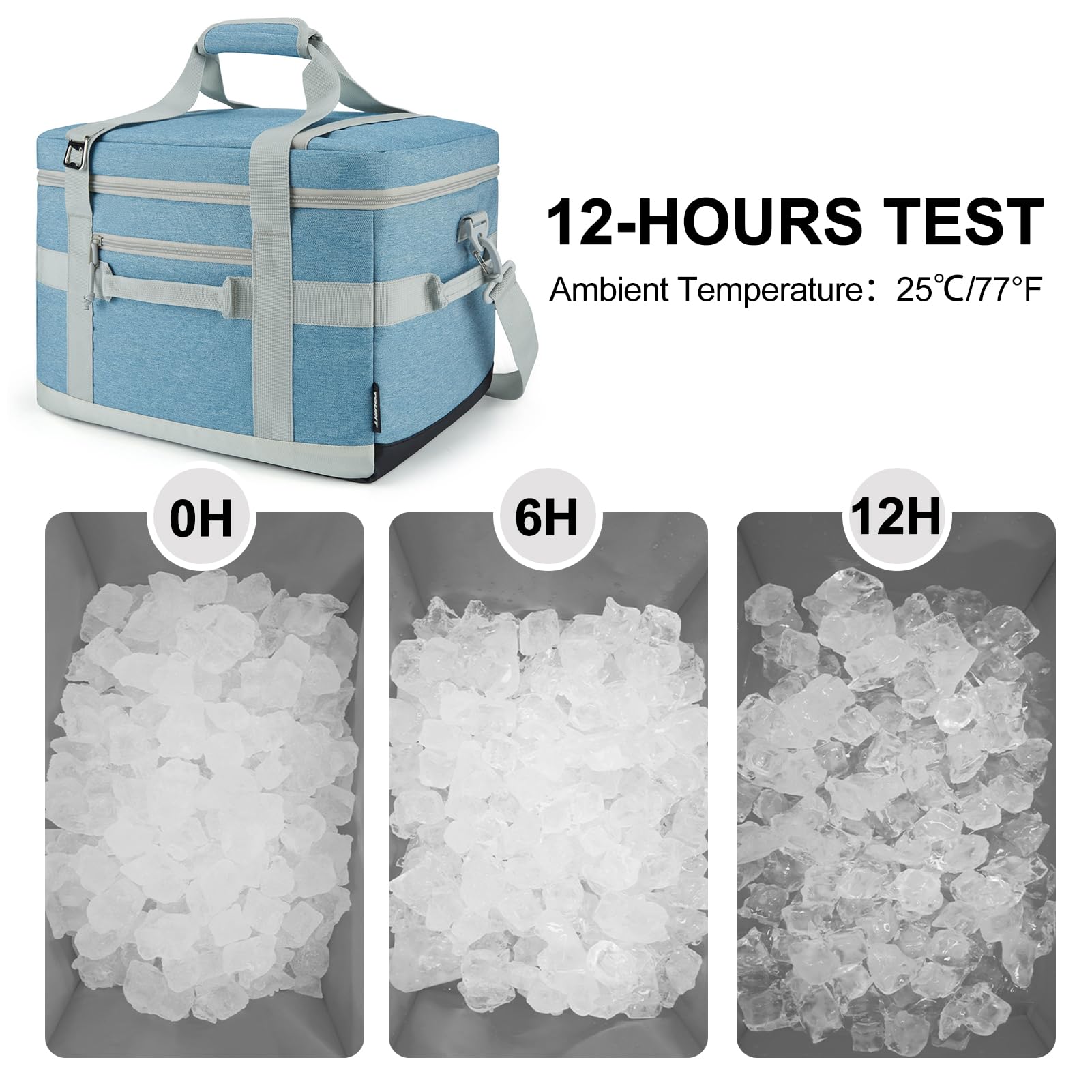 TOURIT 48/60 Can Insulated Soft Cooler Bag - Large Collapsible 32/40L Lunch Cooler for Picnic, Beach, Camping, Work & Travel - Perfect for Outdoor Adventures, BBQs & Road Trips