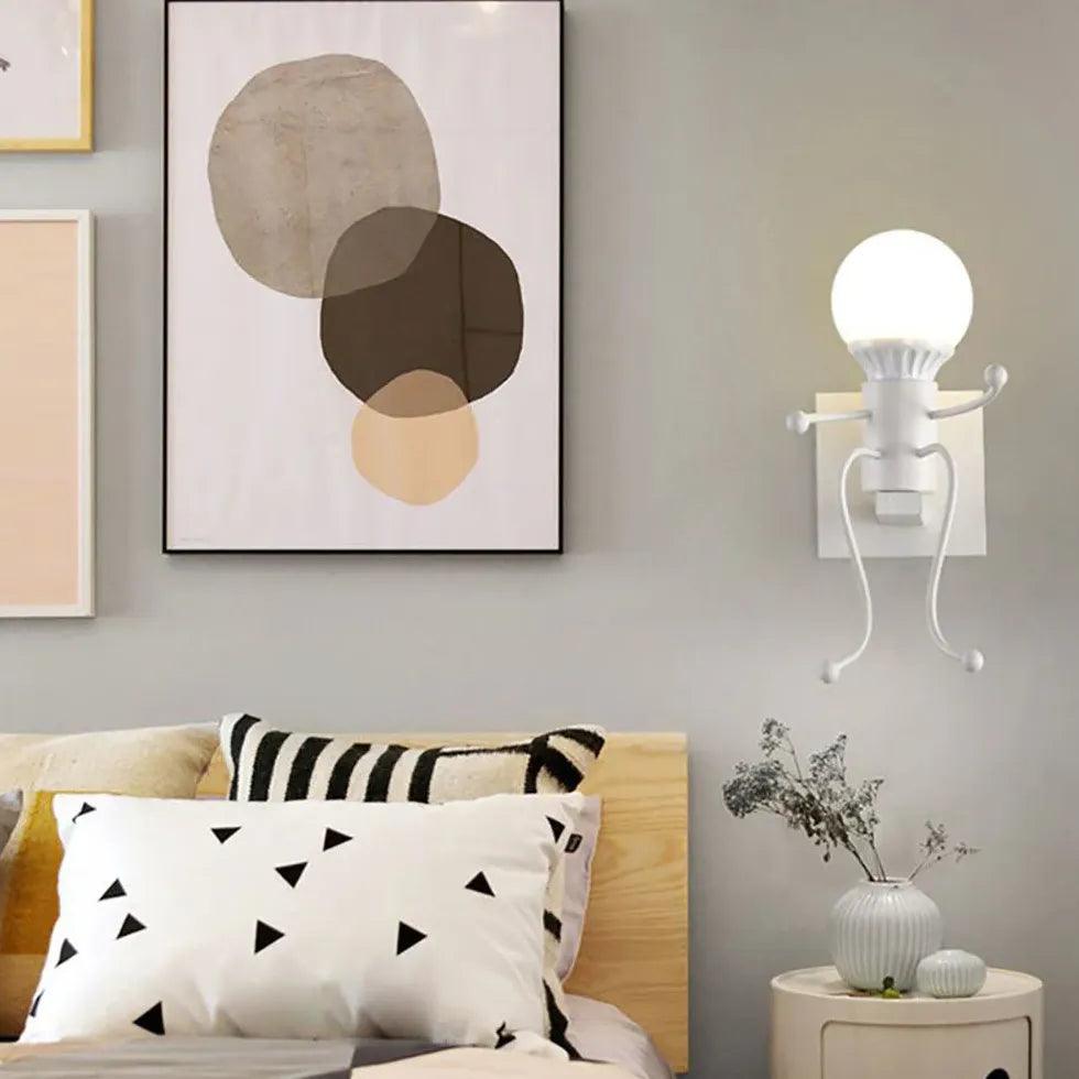 Modern Wall Lights for Kids Room - Creative Little Man Design, LED Night Light for Bedroom, Nursery, Playroom - Perfect for Bedtime & Decor