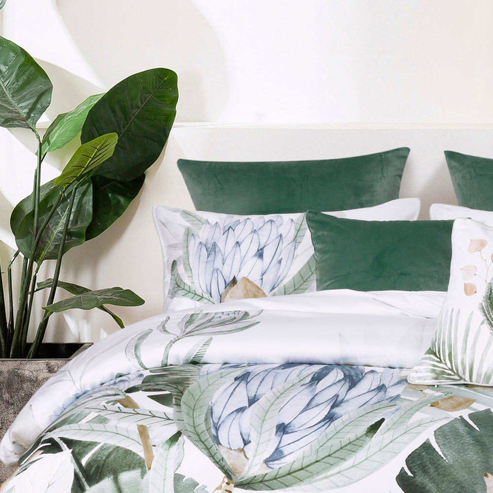 Evergreen Sage Quilt Cover Set - 100% Cotton Double Bed Duvet Cover Set with Zipper Closure | Soft & Breathable Bedding for Cozy Sleep | Perfect for Master Bedroom, Guest Room & Dorm Decor