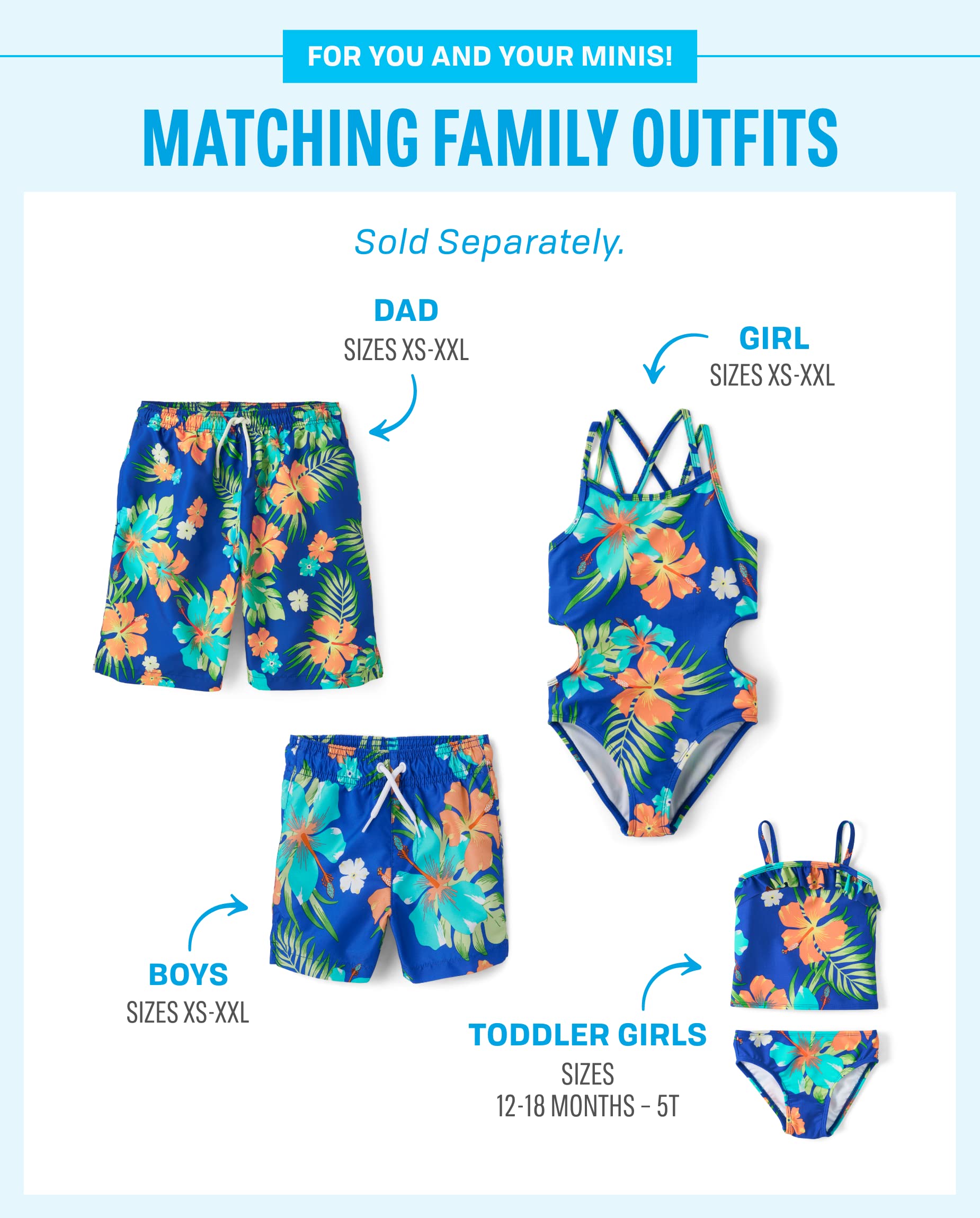 The Children's Place Boys' Swim Trunks - Quick Dry, UPF 50+ Sun Protection, Comfortable Elastic Waistband - Perfect for Beach, Pool, and Summer Water Activities