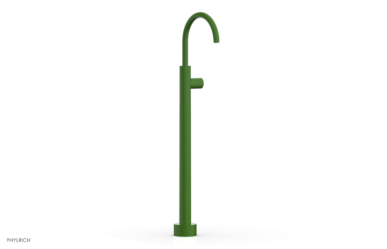 BASIC II Tall Floor Mount Tub Filler with Smooth Handle - Model 230 46 02 - Perfect for Modern Bathroom Renovations and Luxury Spa Installations