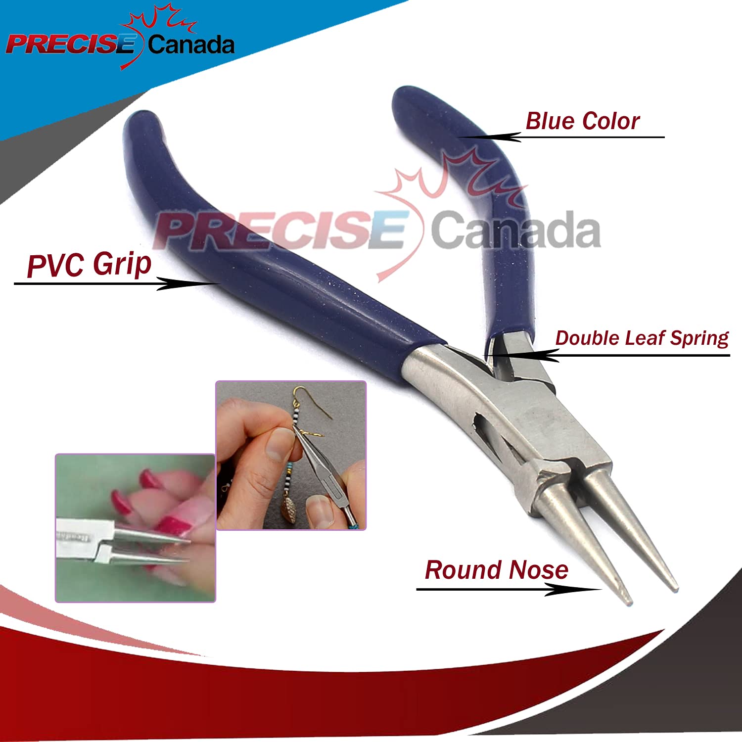 Professional Jewelers Round Nose Stainless Steel Pliers - Premium Jewelry Making Tools for Wire Wrapping, Beading & DIY Crafts - Perfect for Jewelry Designers and Hobbyists
