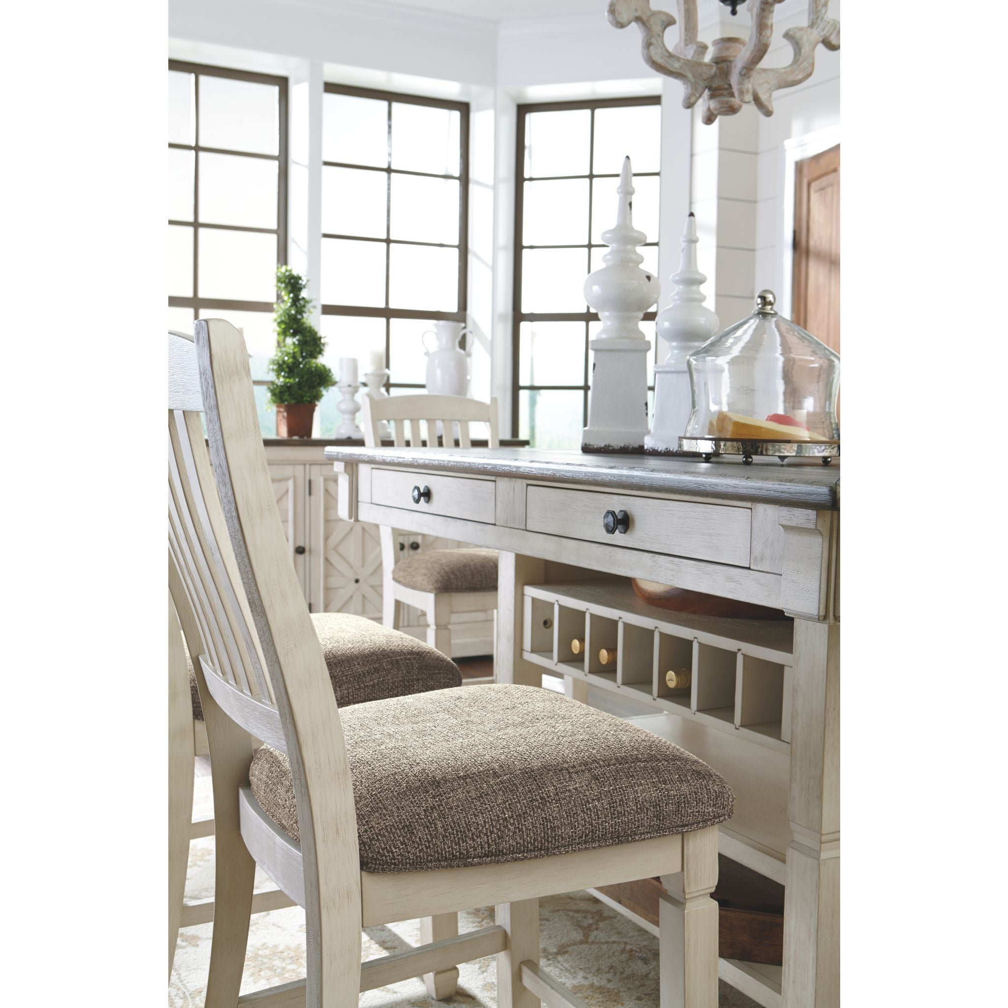 Bolanburg 5-Piece Counter Height Dining Set - Modern Kitchen Table and Stools for Small Spaces - Perfect for Breakfast Nook, Apartment, or Bar Area