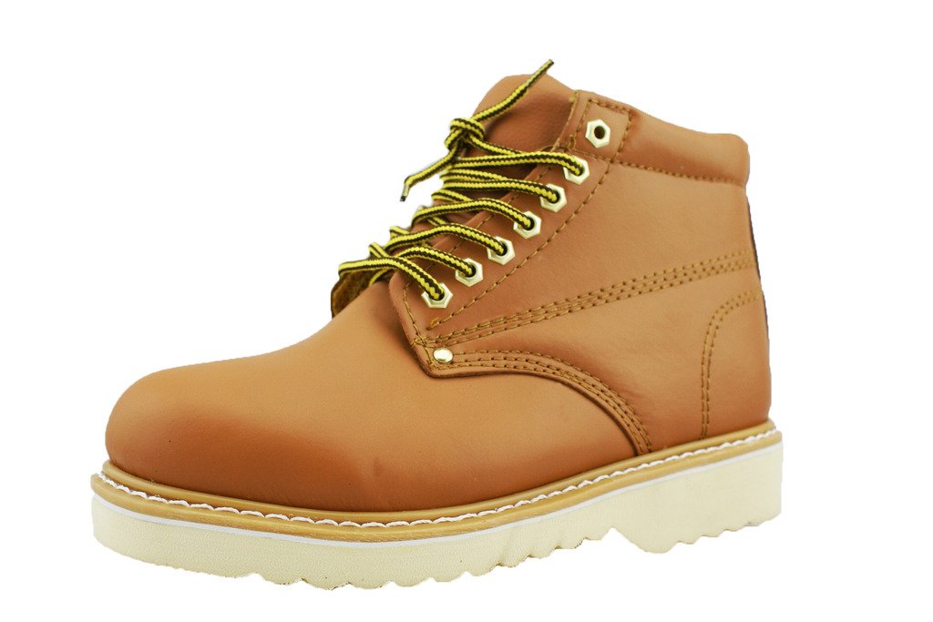Townforst Men's Leather Work Boots - Durable & Comfortable Steel Toe Boots for Construction, Hiking & Outdoor Work
