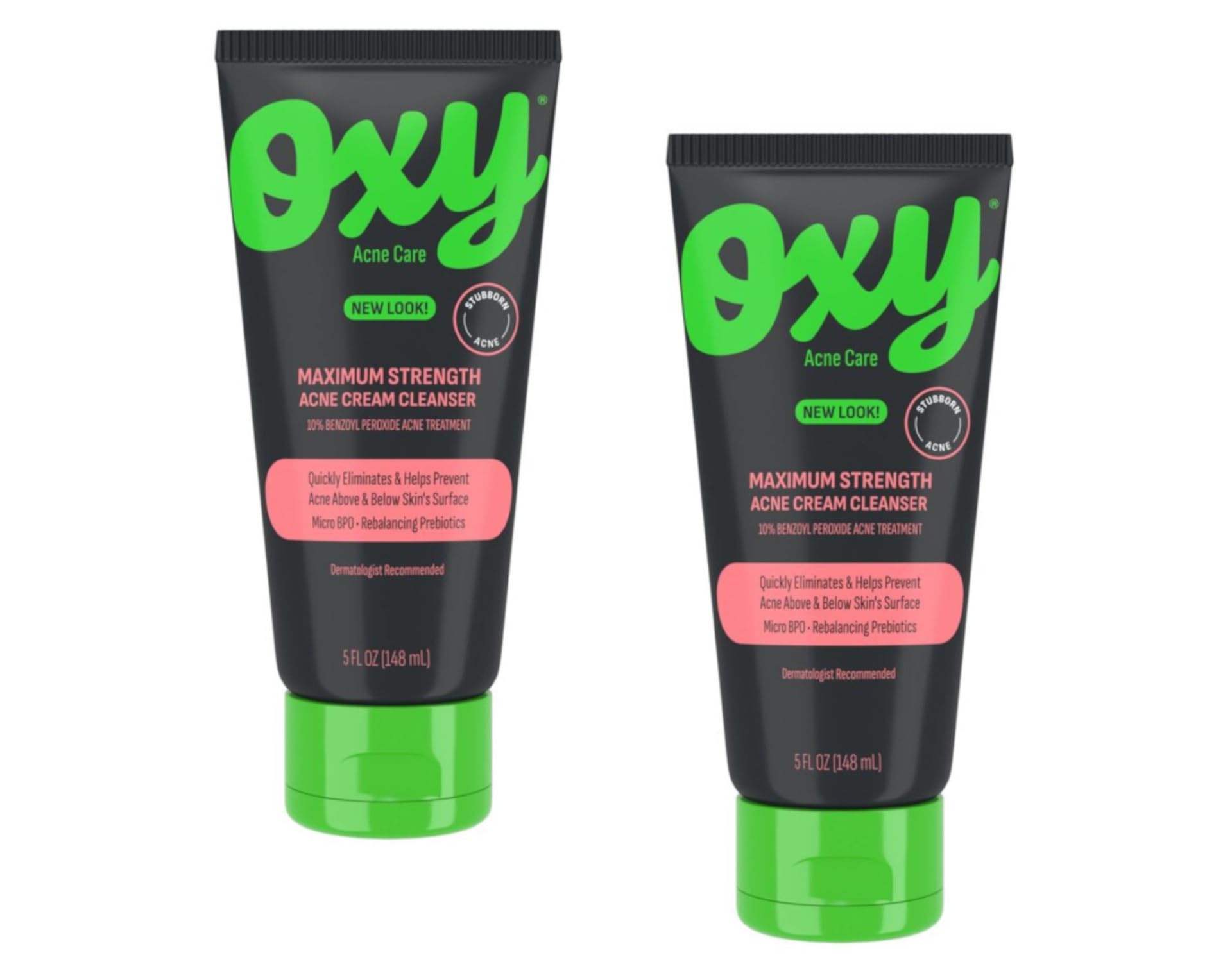 OXY Acne Medication Maximum Strength Advanced Face Wash for Acne-Prone Skin - 5oz (Pack of 2) - Deep Cleansing & Oil Control for Clearer Skin - Perfect for Daily Skincare Routine & Teen Acne Treatment