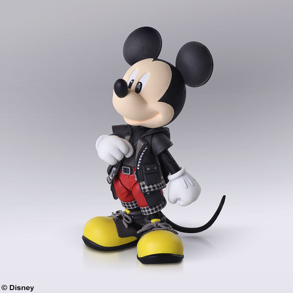 Bring Arts Kingdom Hearts III King Mickey Action Figure by Square Enix - Collectible Disney Video Game Character for Display & Cosplay