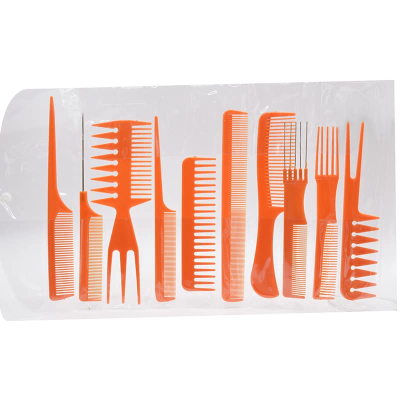 10pcs Professional Hair Brush Comb Set - Anti Static Salon Styling Tools for Barber & Hairdressing - Perfect for Hair Care, Detangling & Smoothing Styling at Home or Salon