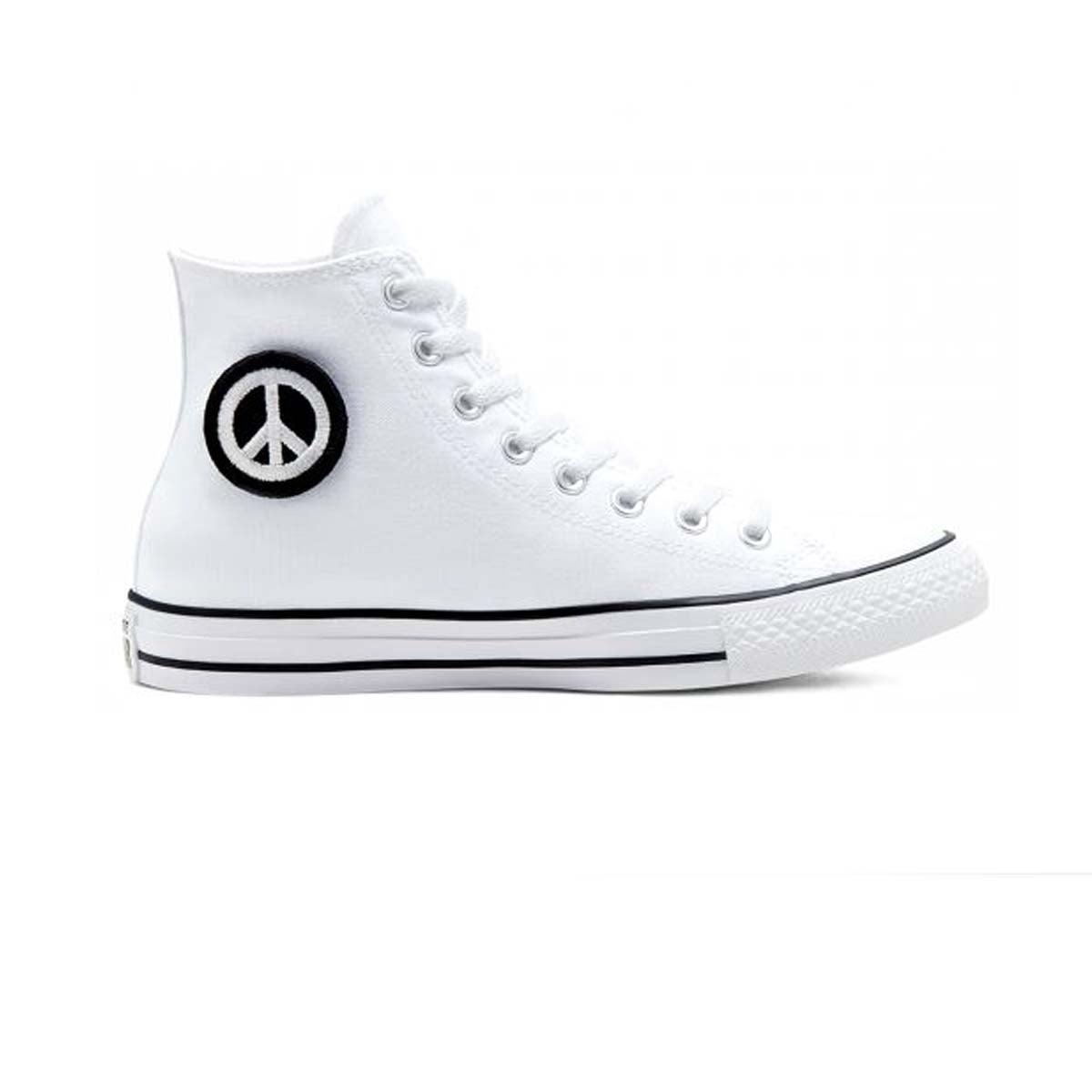 Chuck Taylor All Star Hi 'Empowered Peace' Unisex Canvas High Top Sneakers - Fashionable Streetwear for Men & Women | Perfect for Casual Wear, Skateboarding & Urban Lifestyle