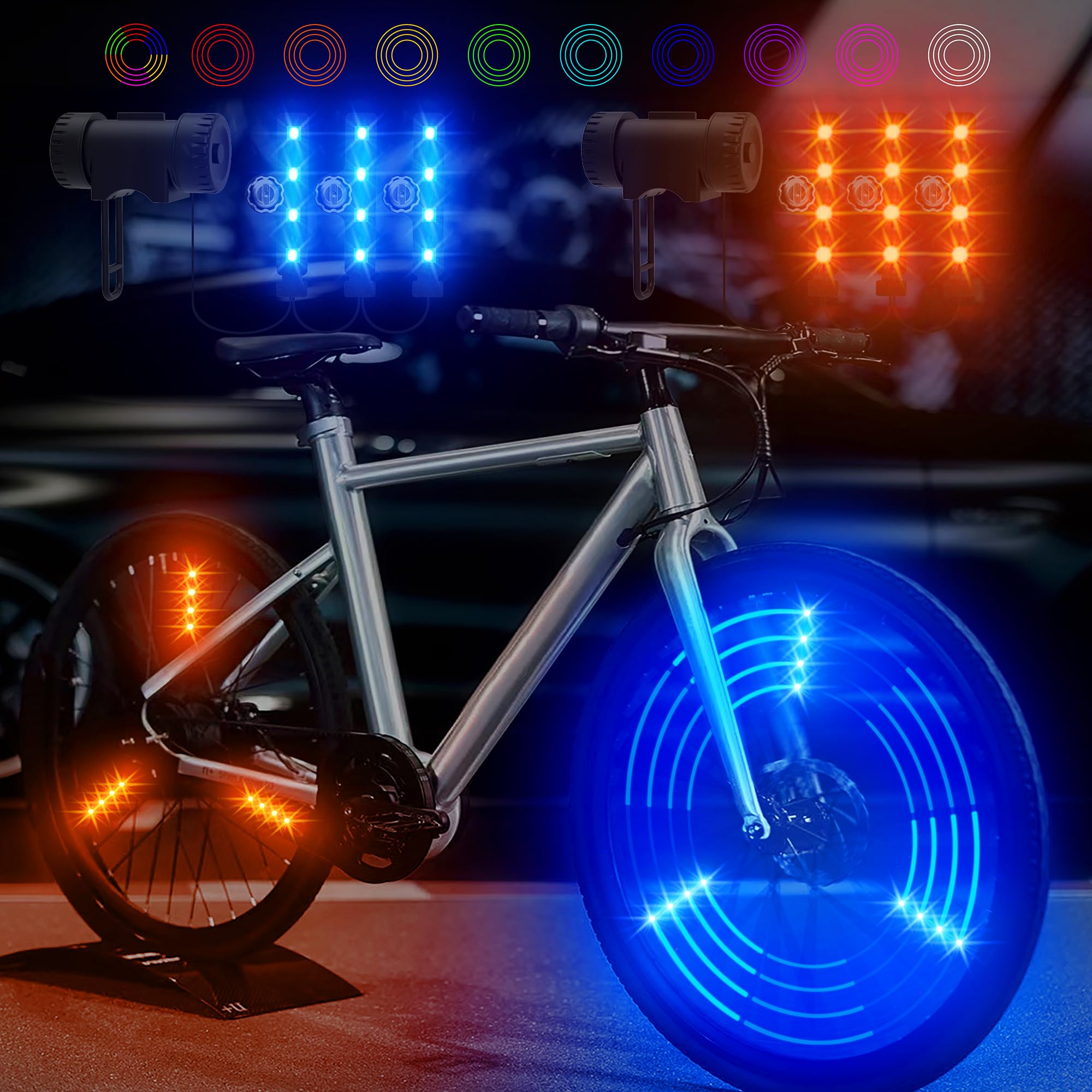Ultra Bright LED Bike Wheel Lights - Waterproof Bicycle Spoke Lights with Batteries Included (2 Wheel Packs, 6 Color Changing Light Strips) - Perfect Gift for Kids, Teens, Boys & Girls - Ideal for Night Cycling, Safety & Fun Rides