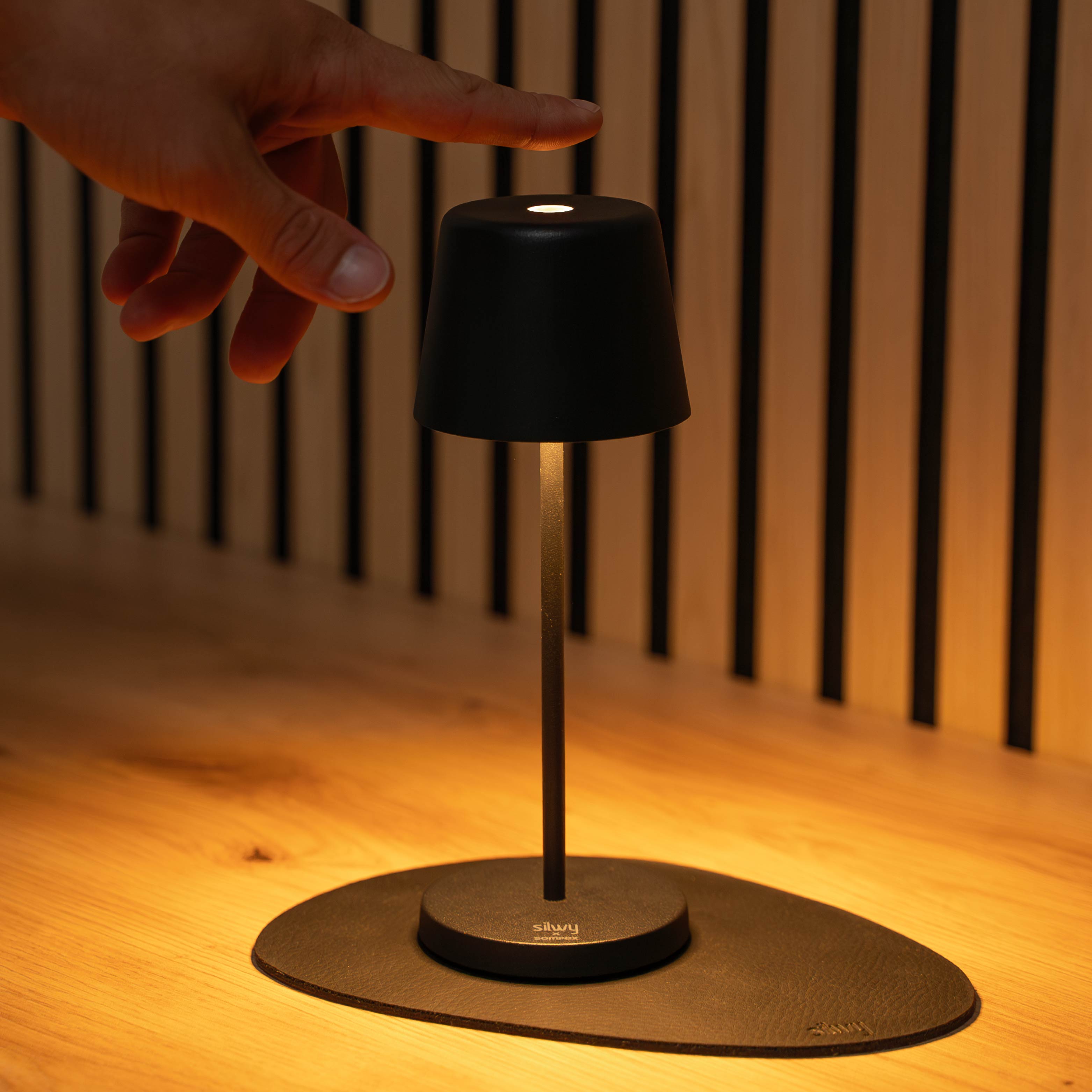 MONACO BLACK Magnetic LED Light with Base Set - Perfect for Kitchen, Office, and Bedroom Lighting
