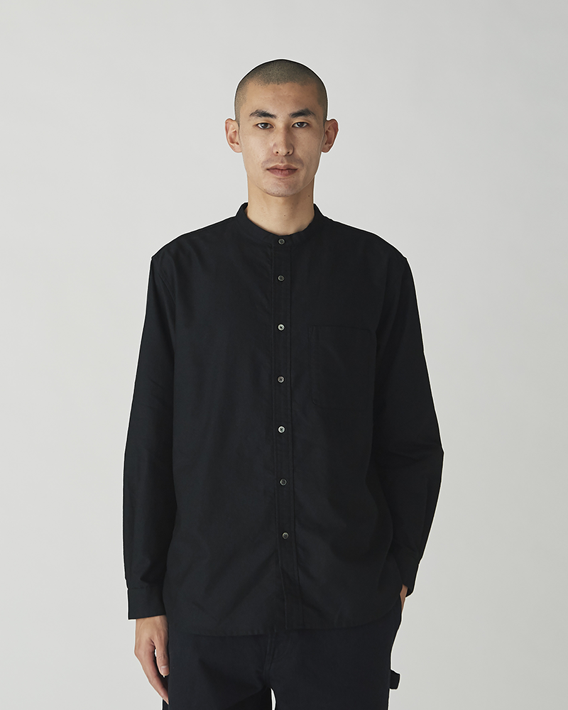 Organic Cotton Stand Collar Shirt for Men - Breathable Comfortable Button Down Casual Shirt - Perfect for Office, Travel & Everyday Wear
