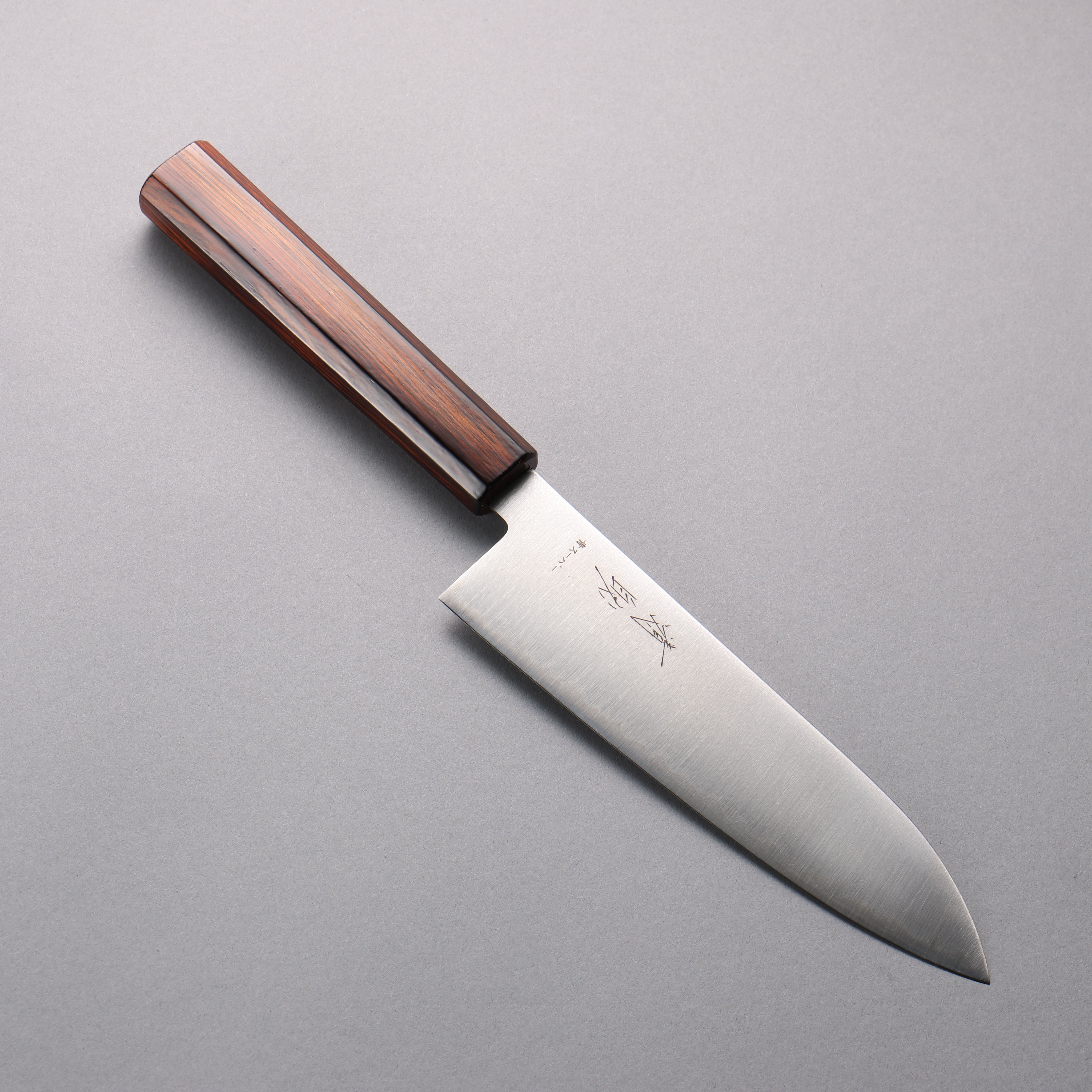 Premium Seisuke Blue Super Migaki Polish Finish Santoku Knife 180mm - Japanese High Carbon Steel Blade with Burnt Wood Lacquered Handle - Perfect for Sushi, Vegetables & Meat Cutting - Professional Chef & Home Kitchen Essential