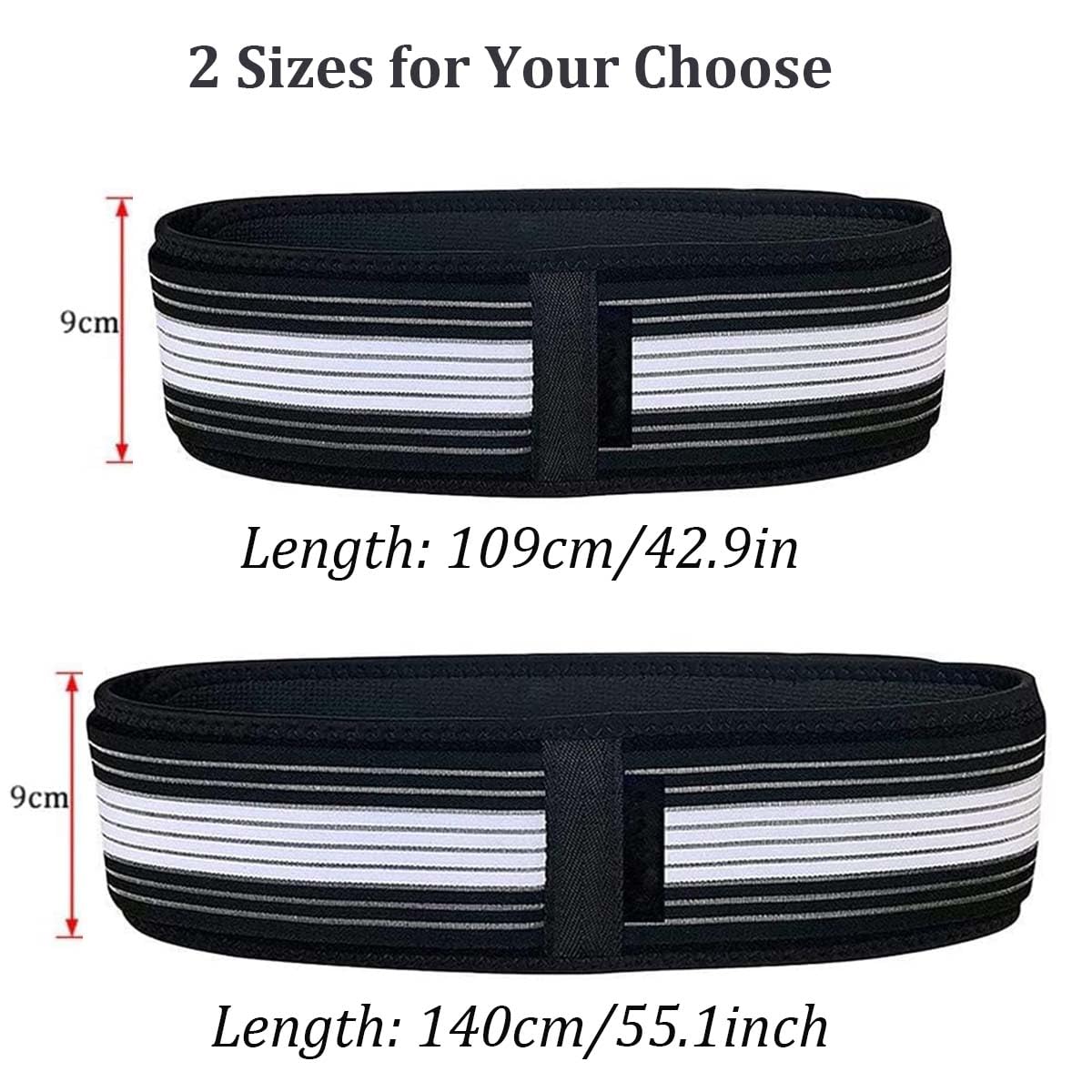 Premium Lower Back Support Belt for Men & Women - Sciatica & Back Pain Relief, Adjustable Lumbar Brace (42.9in/109cm) - Ideal for Work, Sports & Daily Activities