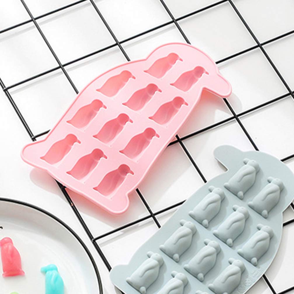 **Hemoton 2-Piece Silicone Penguin Candy & Chocolate Molds - DIY Baking Tools for Ice Cubes, Fondant, Pudding, Cookies & Gummy Treats - Perfect for Parties, Desserts & Holiday Crafts**