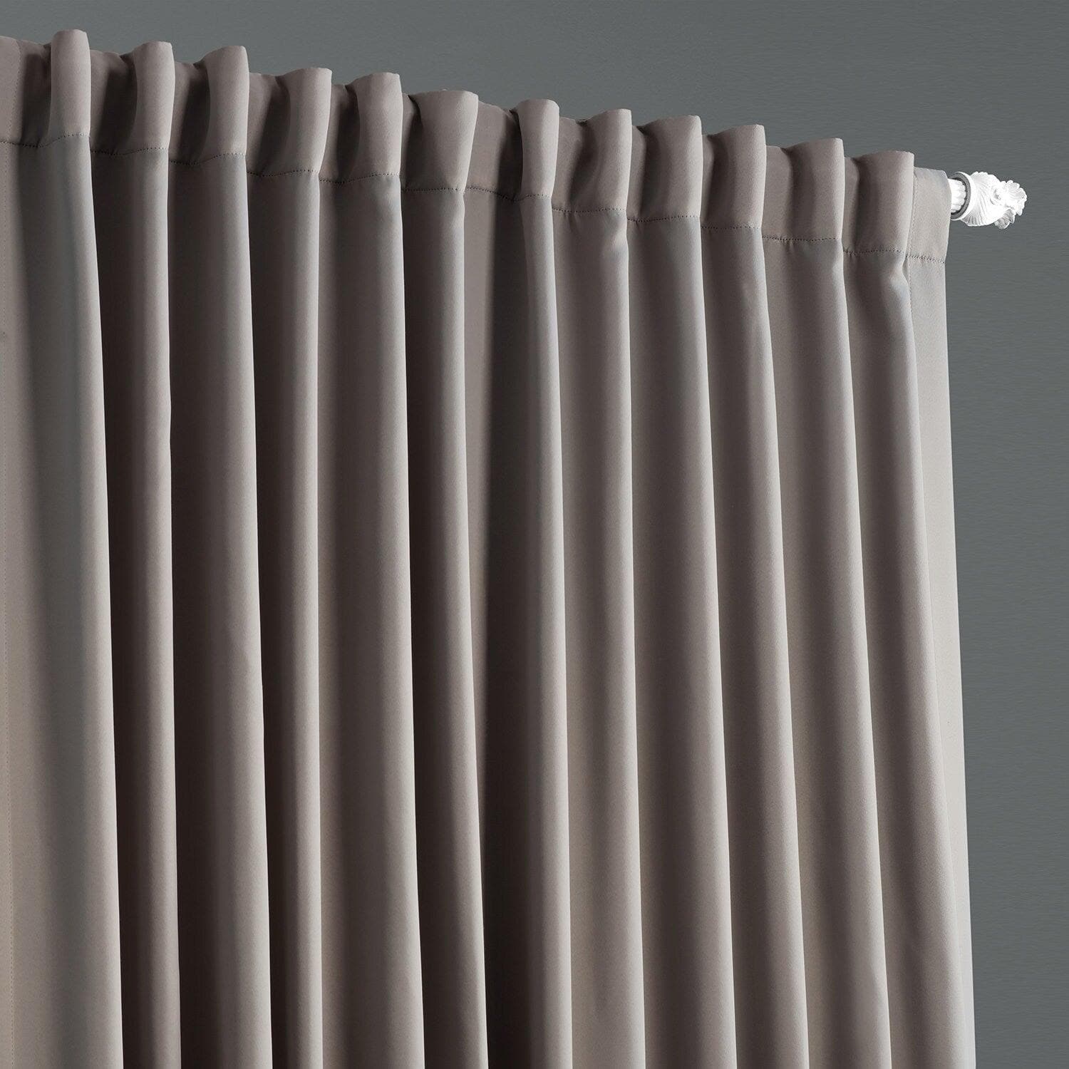 Neutral Grey Extra Wide Blackout Curtains for Bedroom & Living Room - Noise Reducing & Light Blocking Window Drapes for Better Sleep